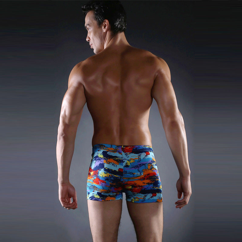 Men's Swim Shorts with Colorful Mosaic Design Mune Fashion