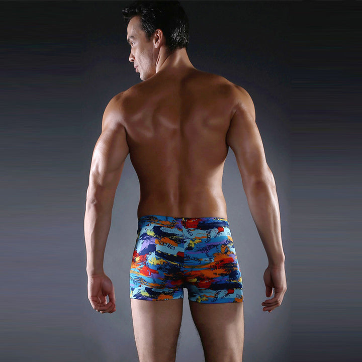 Men's Swim Shorts with Colorful Mosaic Design Mune Fashion