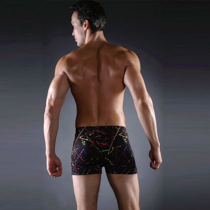 Men's swim boxer shorts with modern graphic print Mune Fashion