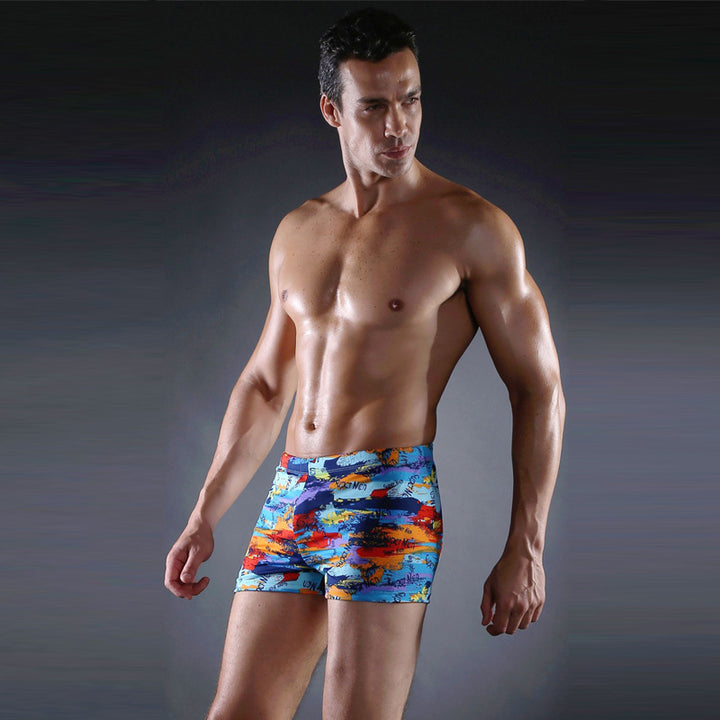 Men's Swim Shorts with Colorful Mosaic Design Mune Fashion