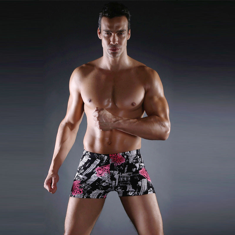 Men's Swim Shorts with Modern Pattern Print Mune Fashion