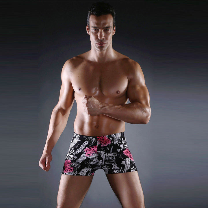 Men's Swim Shorts with Modern Pattern Print Mune Fashion