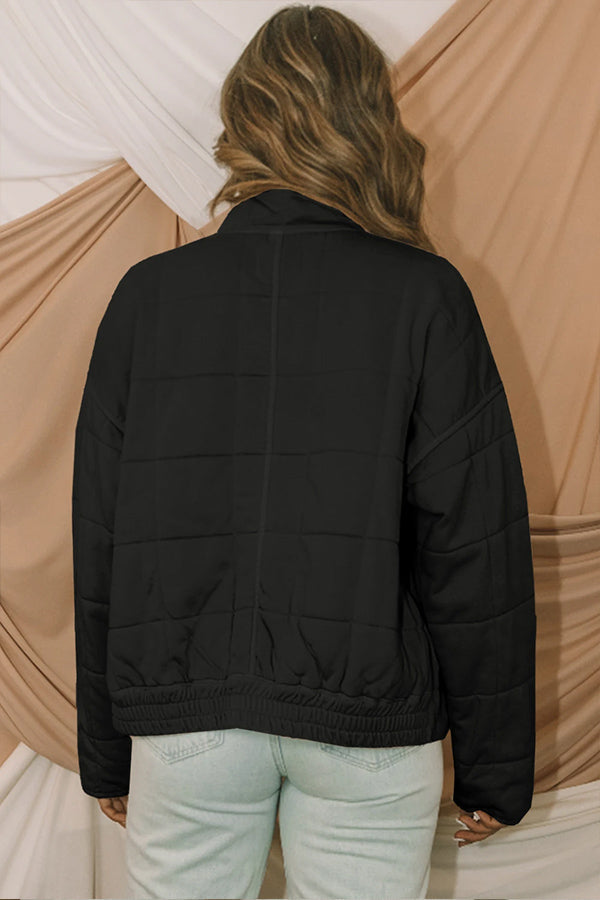 Mune | Attached Pocket Quilted Jacket Crop