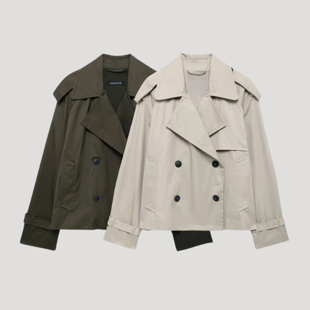 Mune | Women's cropped trench coat – lightweight summer jacket