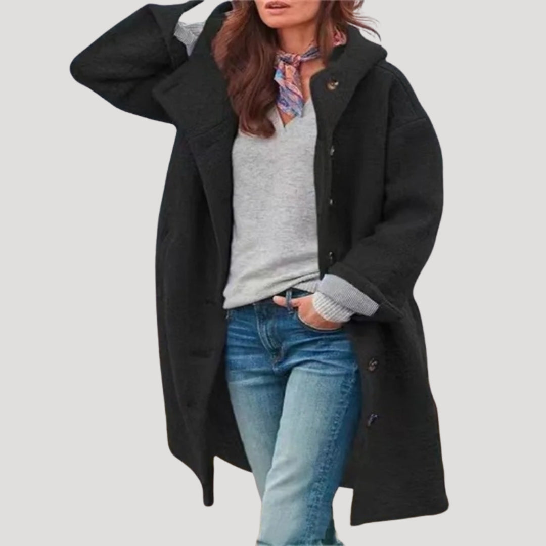 Mune | Women's Winter Coat Long Wool Blend Oversized Jacket