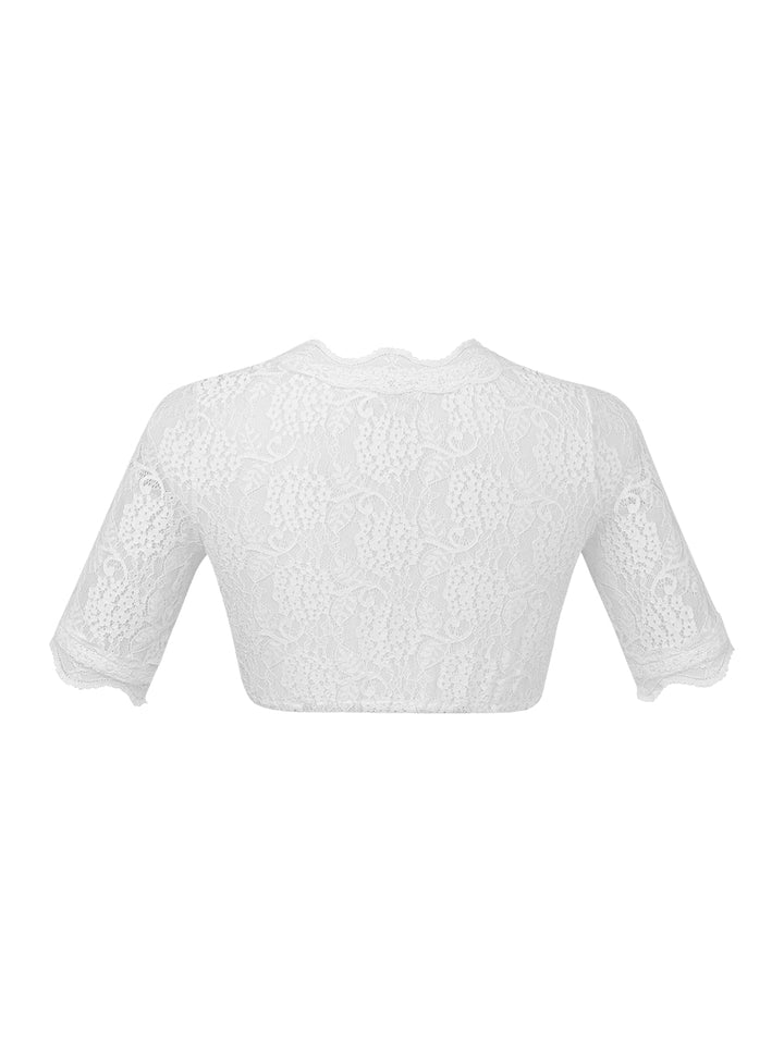 Mune Fashion | Short Sleeve V Neck White Women's Dirndl Blouses