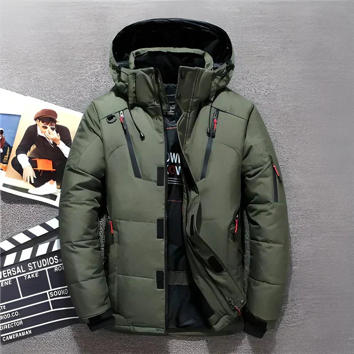 Mune | Men's Winter Puffer Jacket Hooded Insulated Outdoor Design