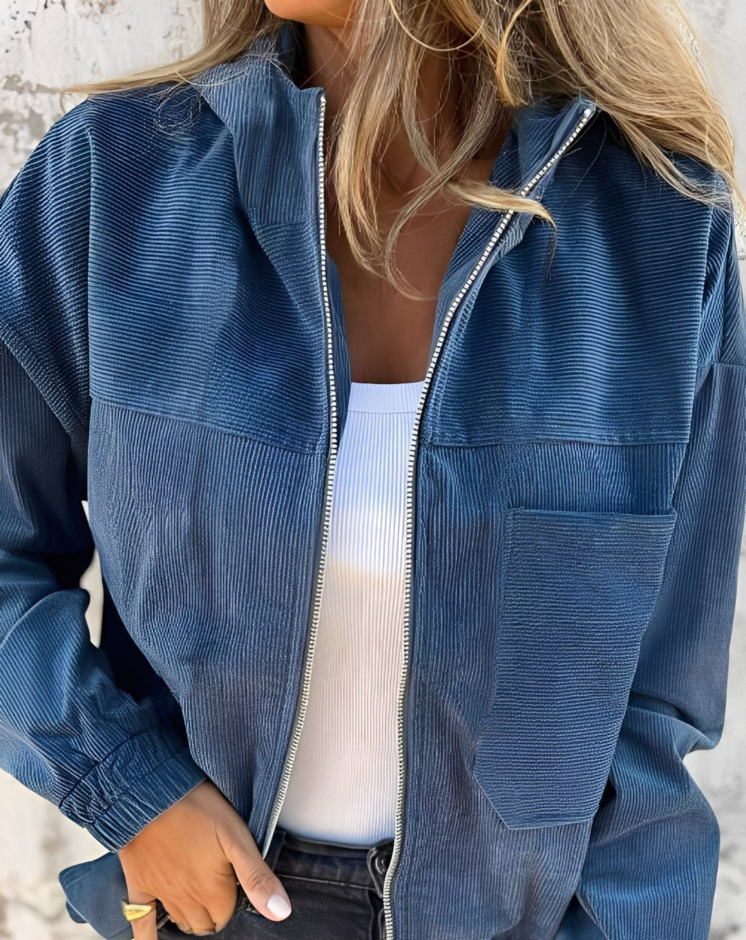 Mune Fashion | Comfortable Women's Cord Jacket with Hood