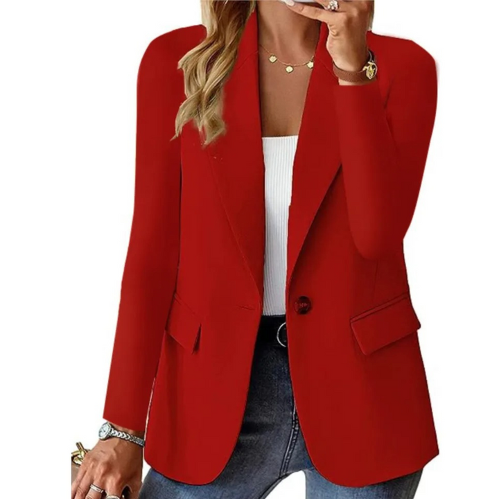 Casual women's blazer with long sleeves