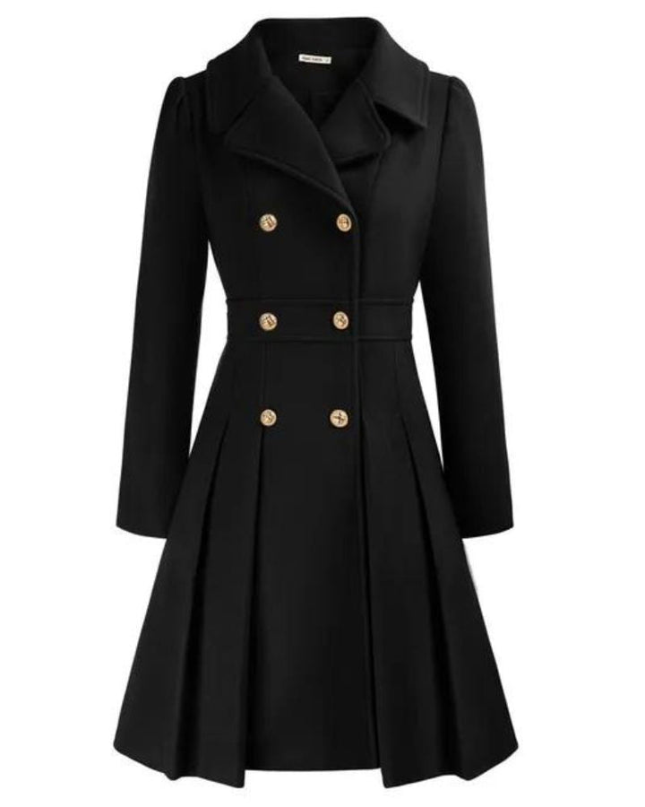 Mune | Elegant Pleated Wool Coat