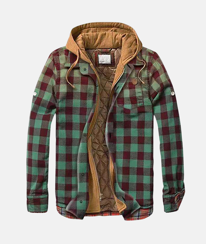 Mune | Checked Flannel Shirt with Hood for Men