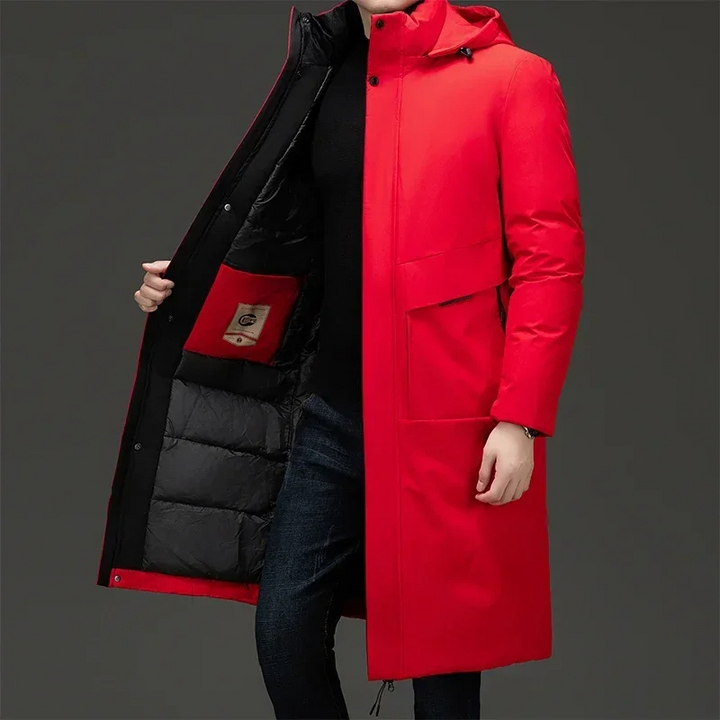 Mune | Men's Longline Parka with Hood and Insulated Lining