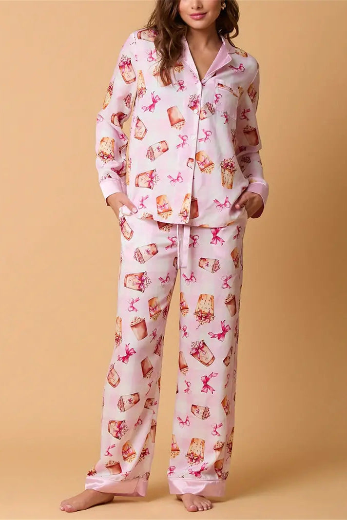 Mune | Christmas Festive Striped Pattern Pajama Set