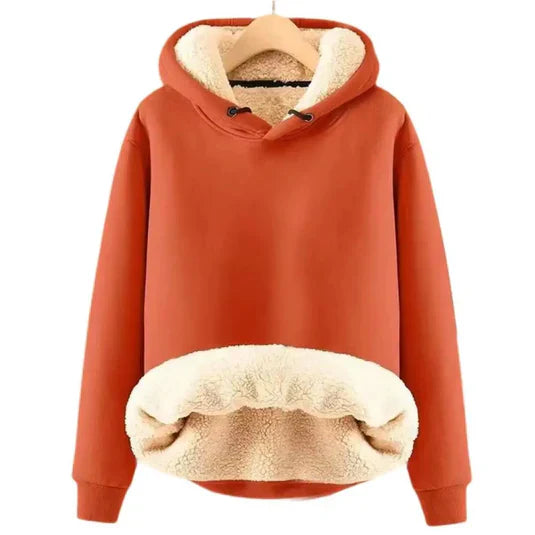 Mune | Sweatshirt with Sherpa-fleece with hood