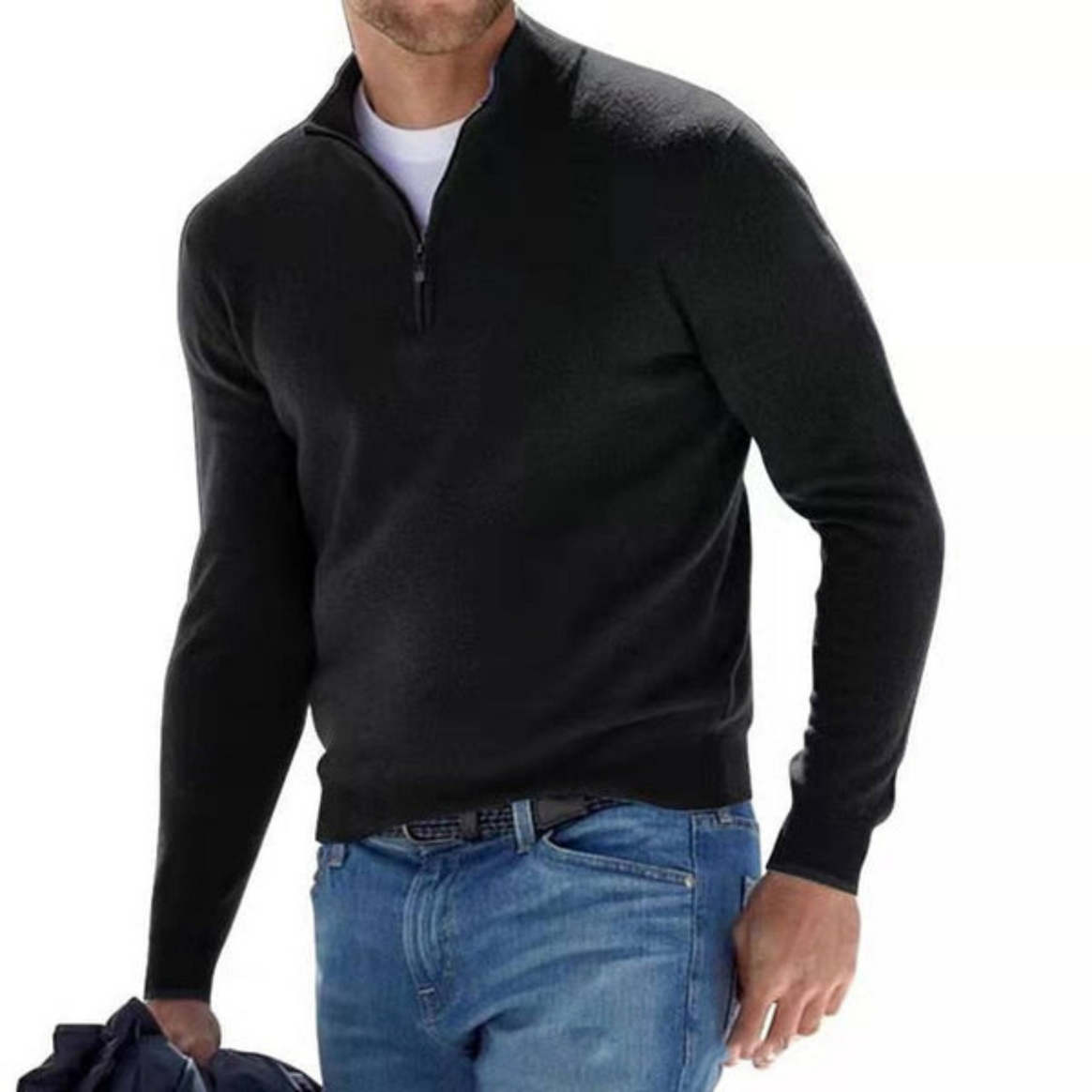 Mune | Merino V-Neck Sweater With Zipper