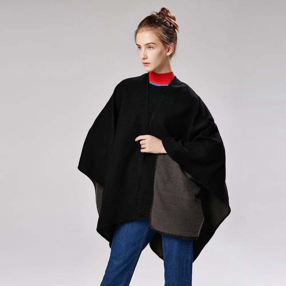 Mune | Warmer Poncho with Flowing Cut