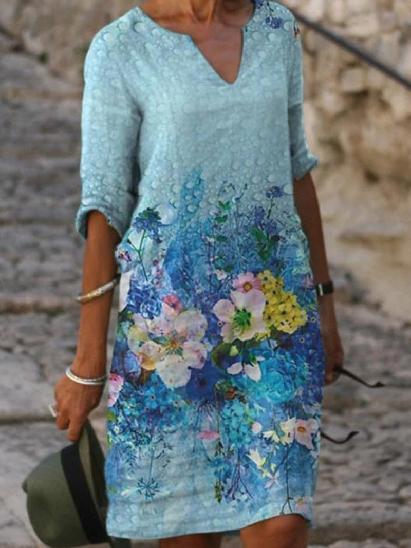 Mune Fashion | Charming Dress With Floral Pattern For Women