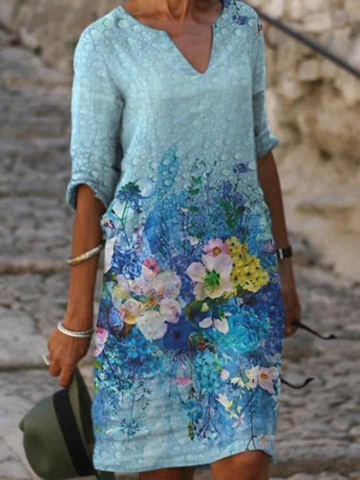 Mune Fashion | Charming Dress With Floral Pattern For Women