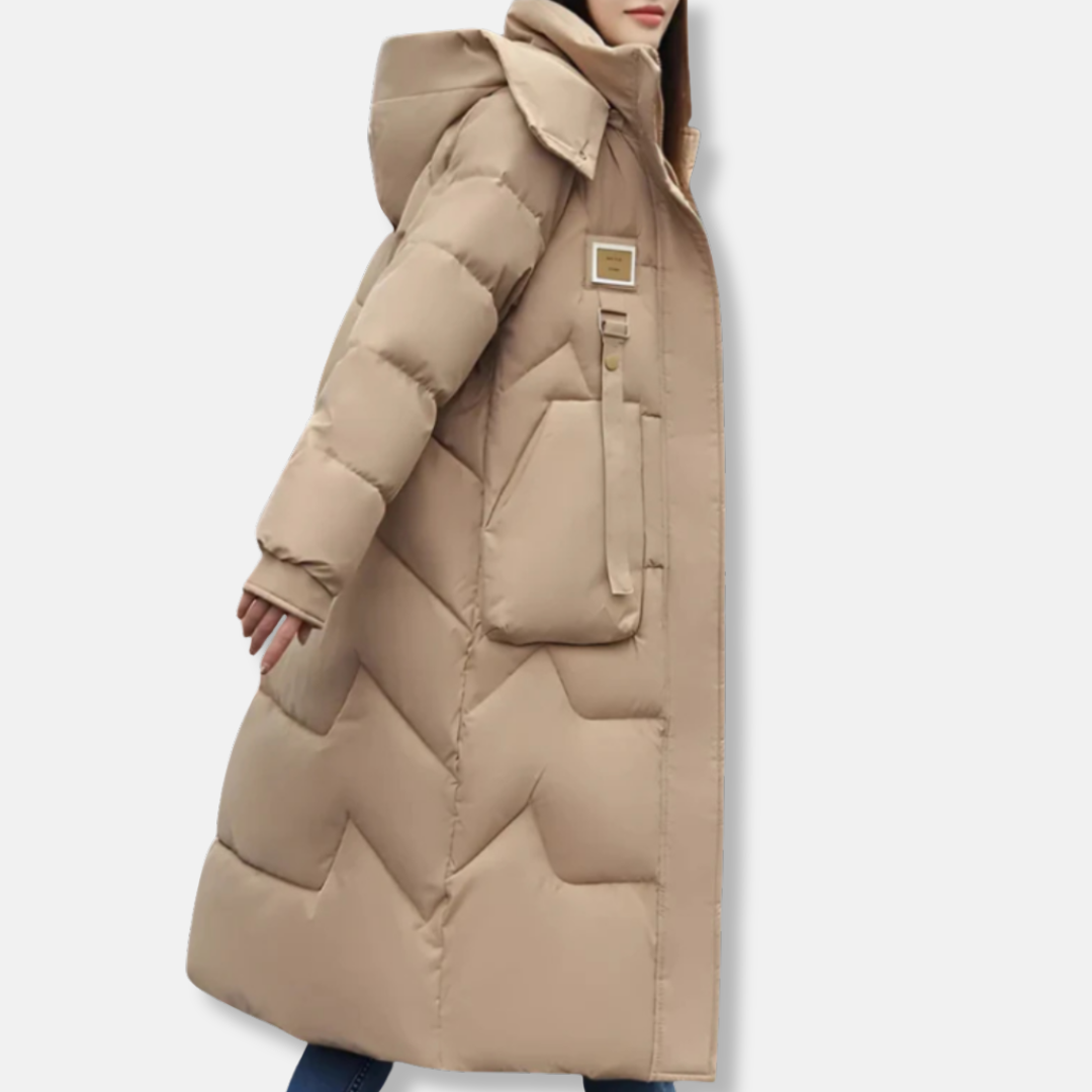 Mune | Plus Size Relaxed Fit Maxi Length High Collar with Hood