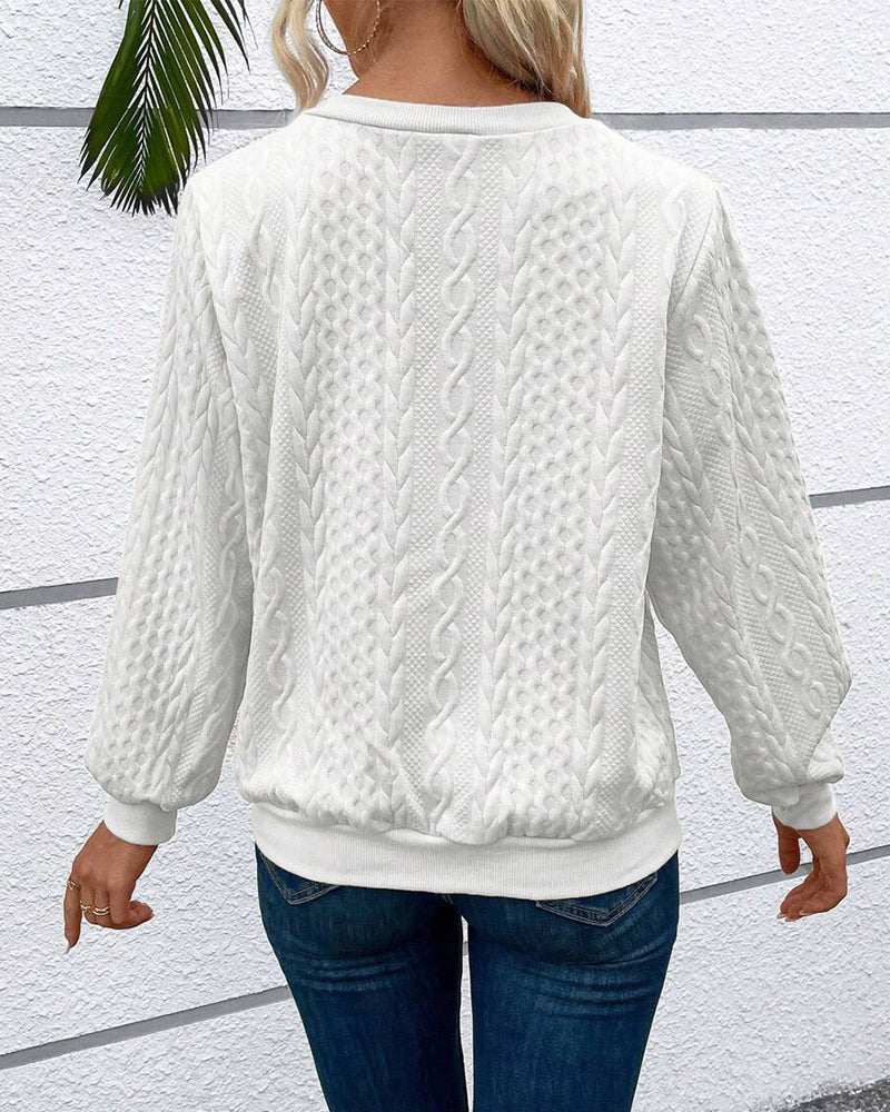 Mune | Casual Solid Color Sweatshirt with Long Sleeves and Zipper