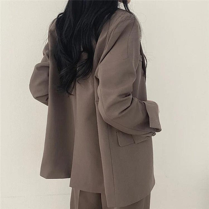 Women’s Tailored Suit Set with Long Blazer