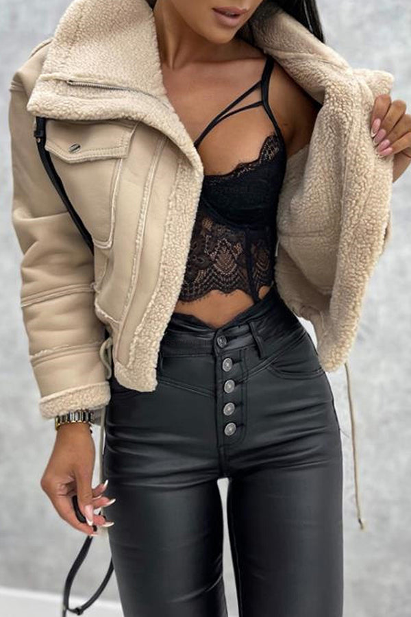 Mune | Short Zipper Biker Jacket