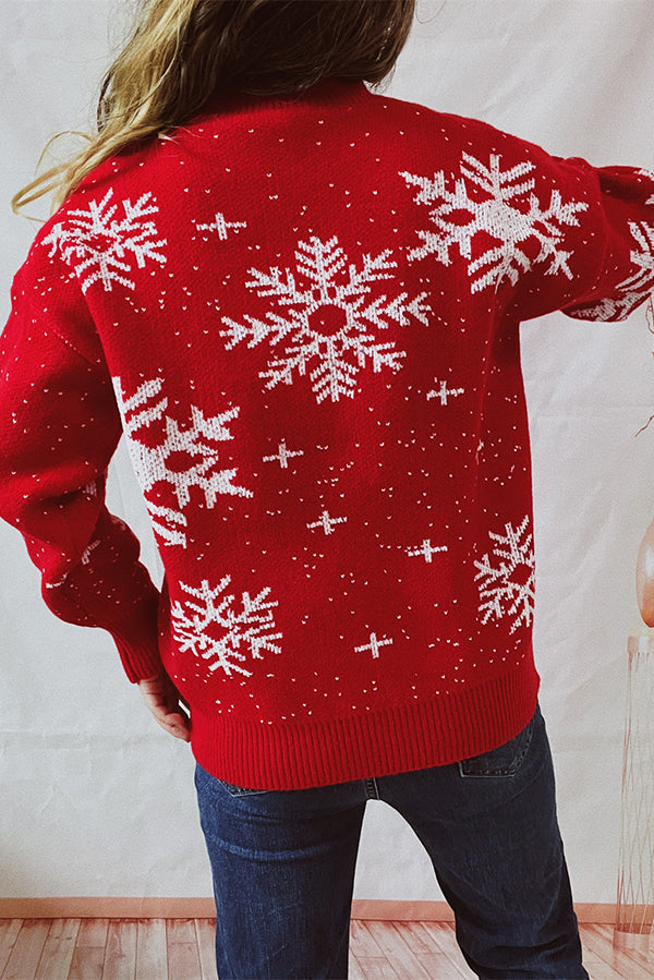 Mune | Christmas Pattern Knitted Round Neck Long Sleeve Sweater