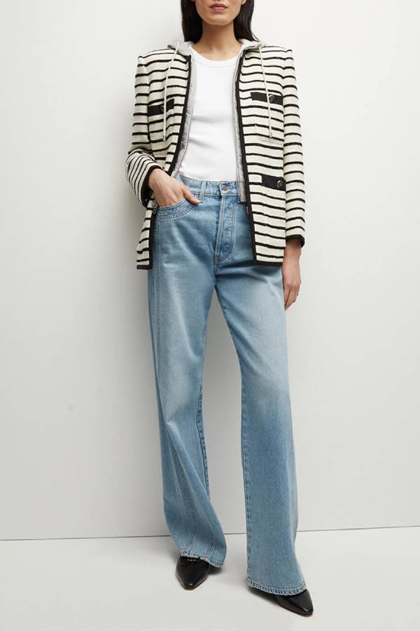 Mune | Striped Dickey Jacket In Ivory Black