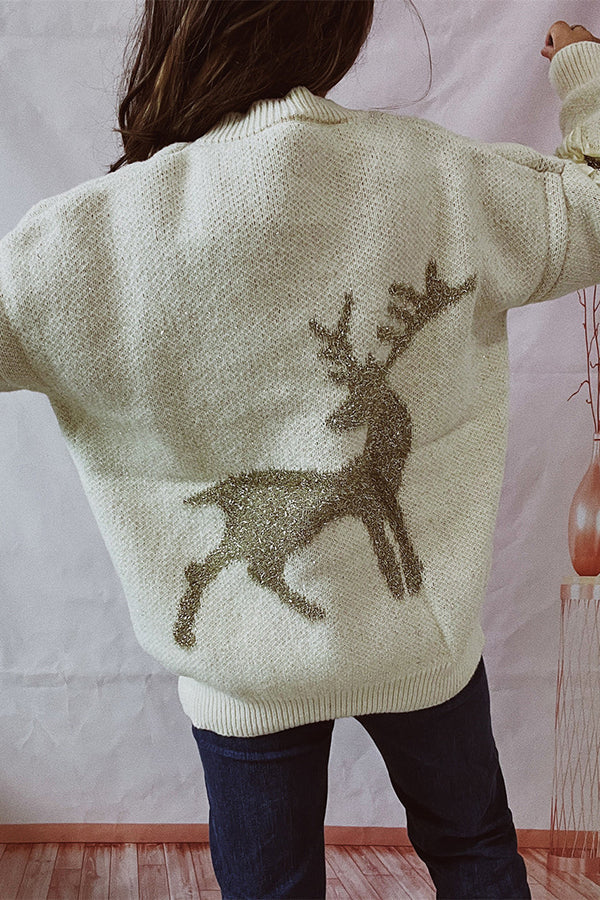 Mune | Christmas Pattern Knitted Round Neck Long Sleeve Sweater