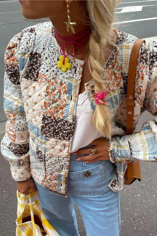 Mune | Long-Sleeved Single-Breasted Printed Pocket Jacket