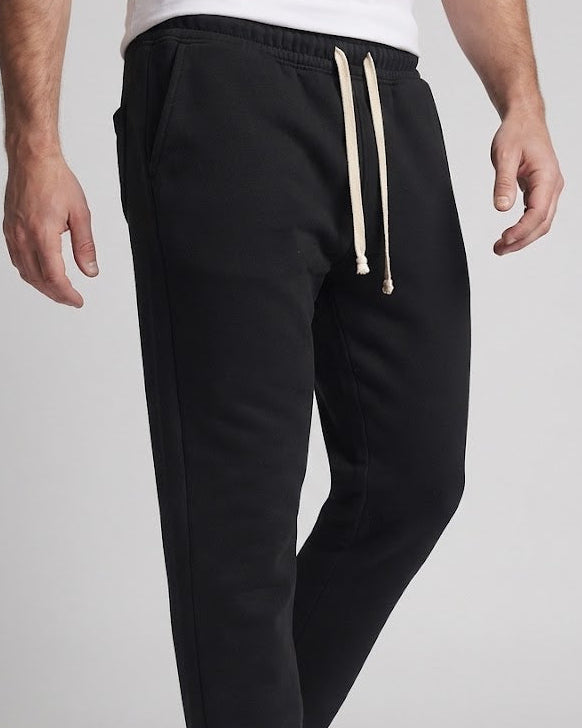 Men's Relaxed Lounge Sweatpants with Wide Leg, Pleat and Side Hem Zip Mune Fashion