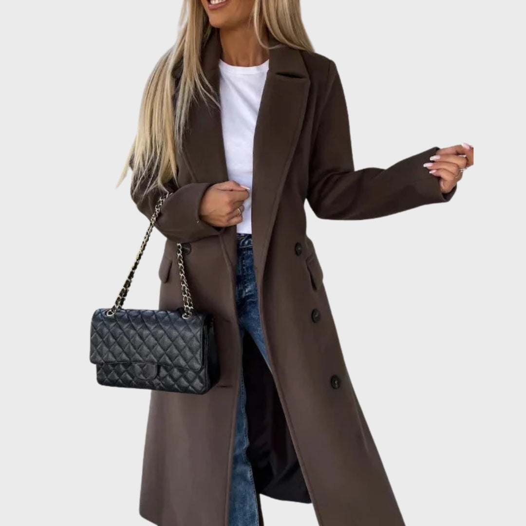 Mune | Elegant Warmer Longer Double-Breasted Winter Coat