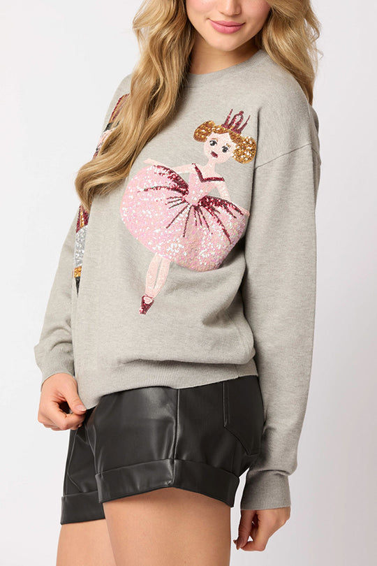 Mune | Christmas Soldier Sequin Fashion Casual Sweatshirt