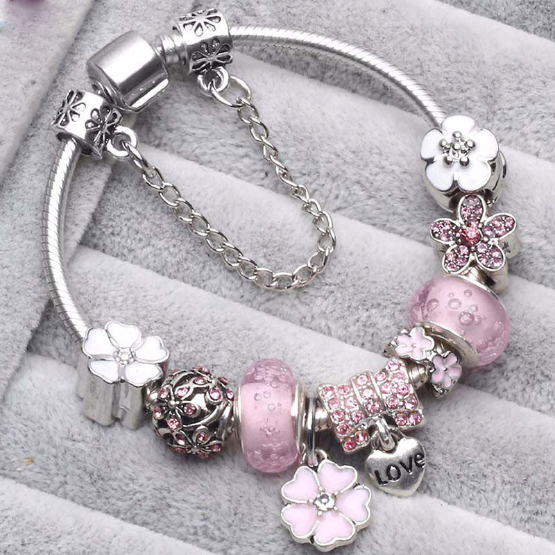 Mune Fashion | Peach Blossom Charm Bracelet