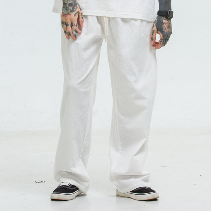 Men's loose-fitting comfort pants with straight leg and elastic band Mune Fashion