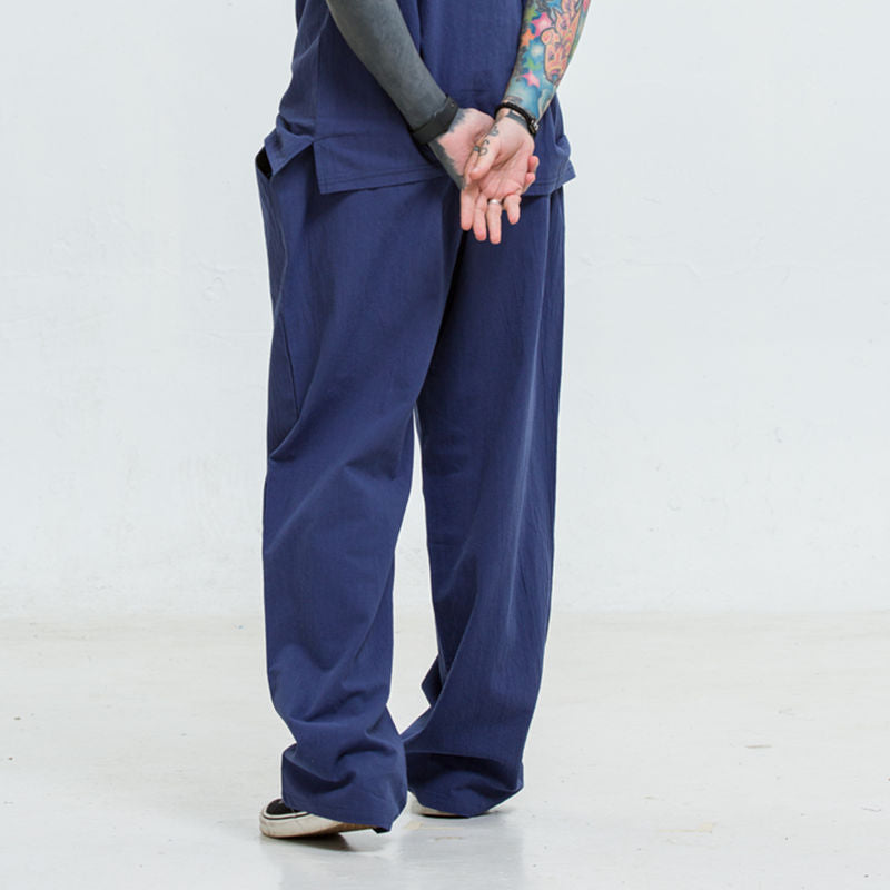 Men's loose-fitting comfort pants with straight leg and elastic band Mune Fashion