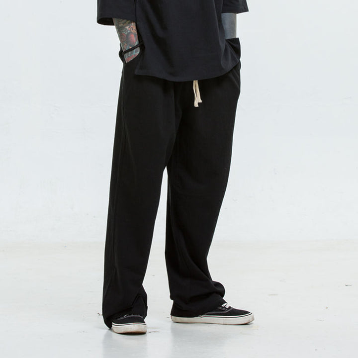 Men's loose-fitting comfort pants with straight leg and elastic band Mune Fashion
