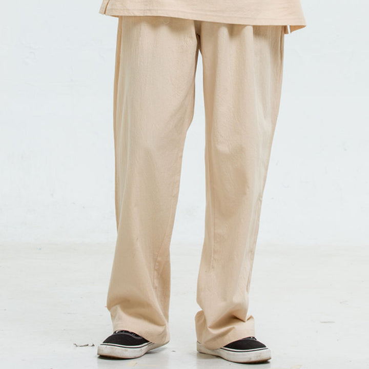 Men's loose-fitting comfort pants with straight leg and elastic band Mune Fashion