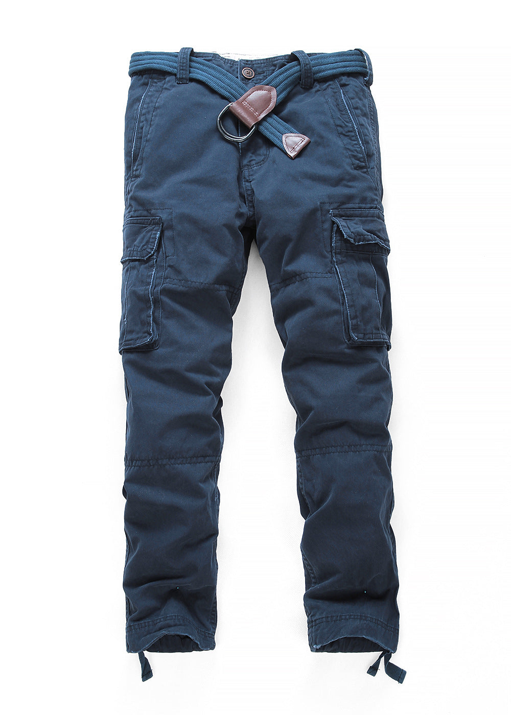Men's cargo pants with multiple pockets, adjustable leg cuffs, and belt Mune Fashion