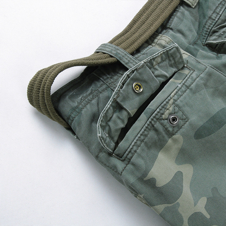 Men's cargo pants with multiple pockets, adjustable leg cuffs, and belt Mune Fashion