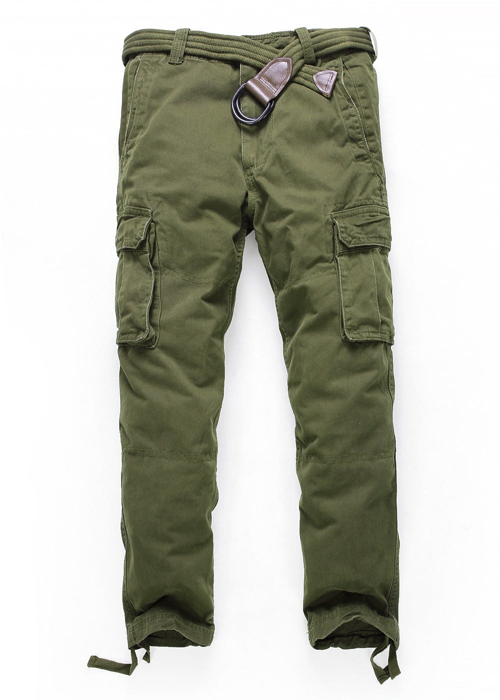 Men's cargo pants with multiple pockets, adjustable leg cuffs, and belt Mune Fashion