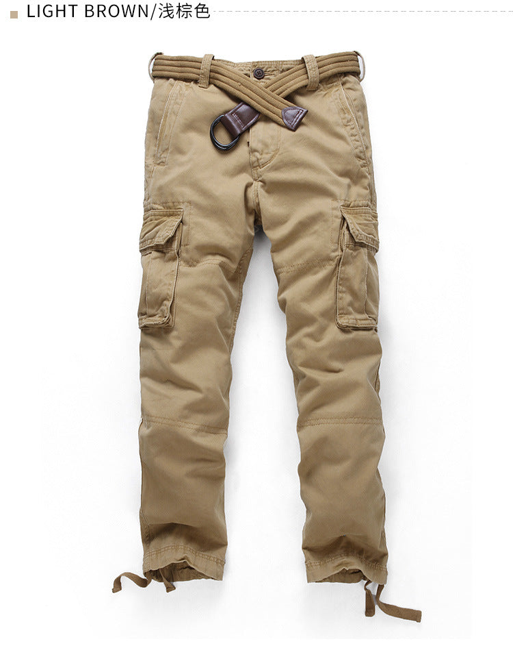 Men's cargo pants with multiple pockets, adjustable leg cuffs, and belt Mune Fashion