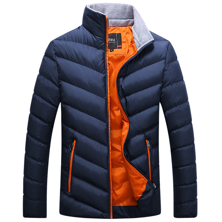 Men's lightweight quilted hooded jacket with contrast lining and thermo insulation Mune Fashion