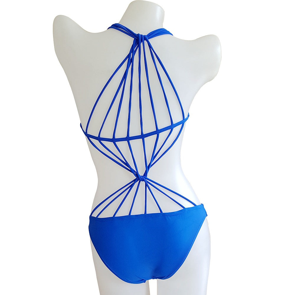 Women One-Piece Swimsuit with Sophisticated Cross-Back Design Mune Fashion