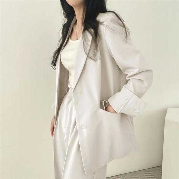 Women’s Tailored Suit Set with Long Blazer