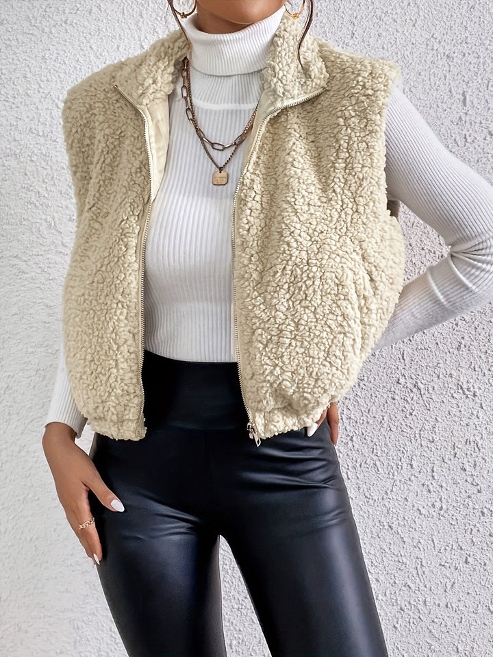 Mune | Teddy Women's Quilted Vest with Zipper and High Collar