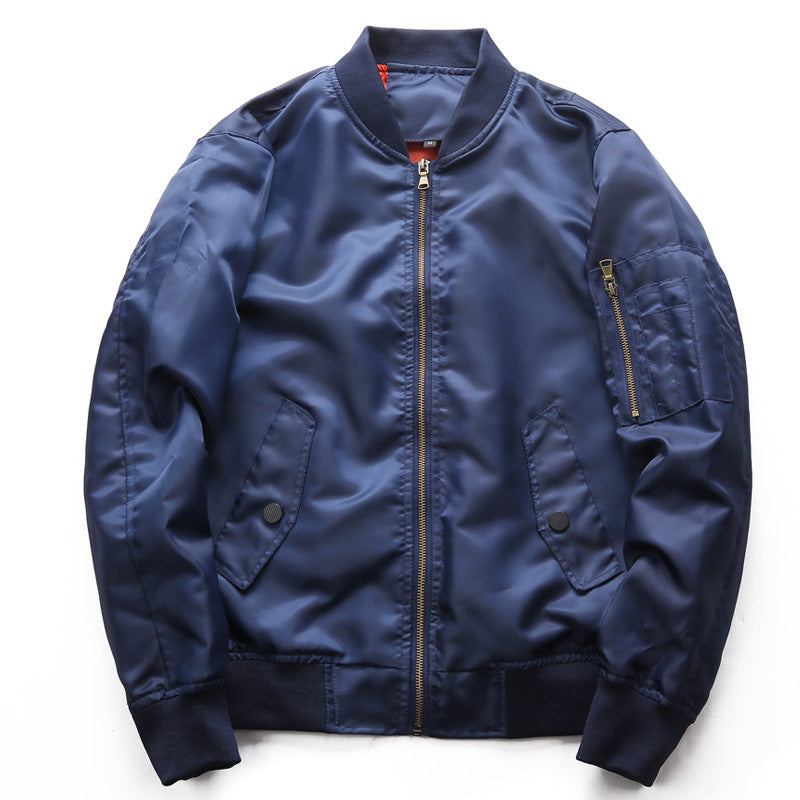 Men's lightweight water-repellent bomber jacket with contrasting inner lining and arm pocket Mune Fashion