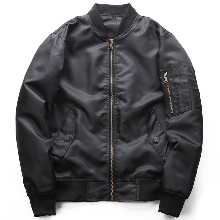 Men's lightweight water-repellent bomber jacket with contrasting inner lining and arm pocket Mune Fashion