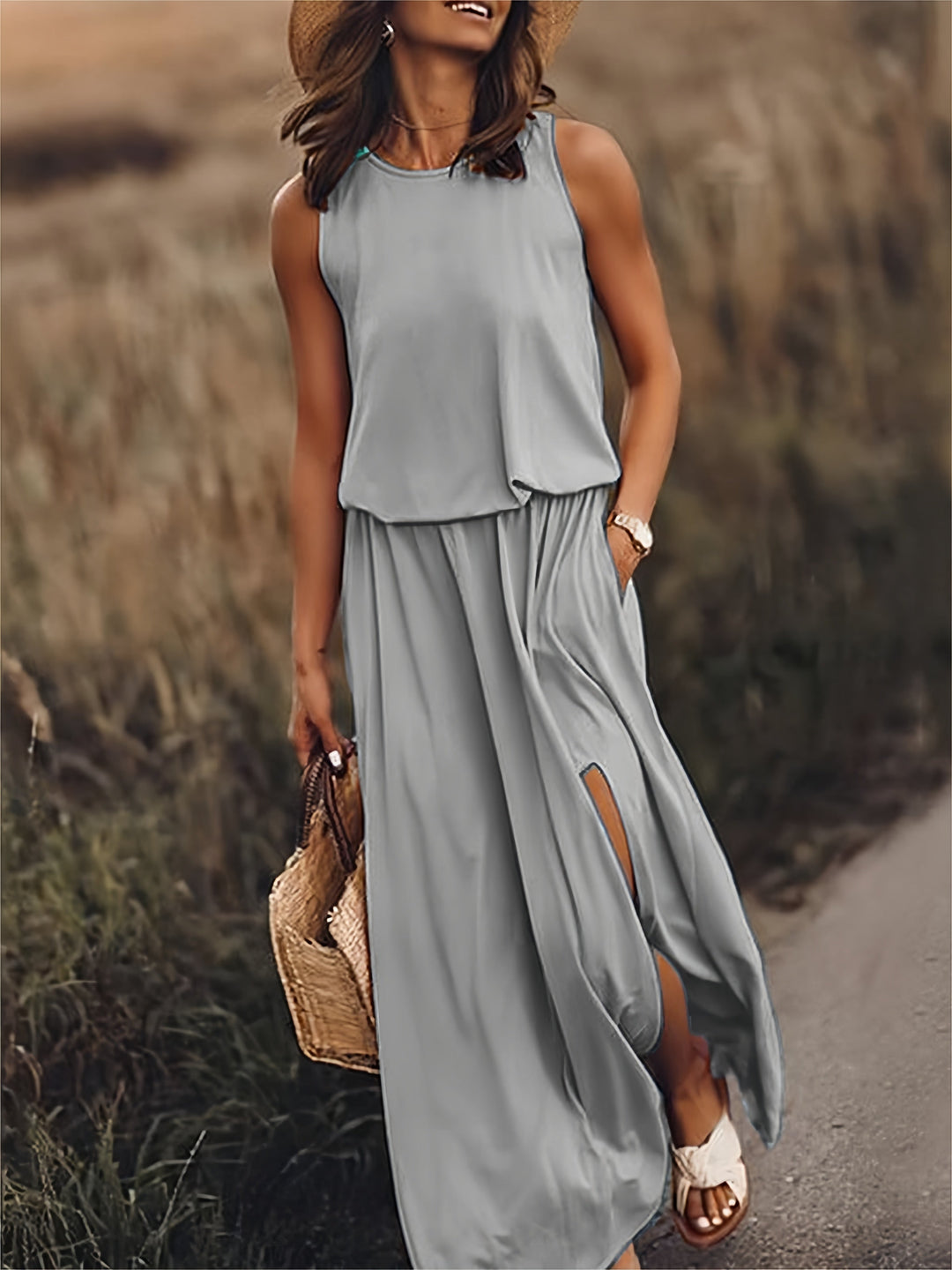 Mune Fashion | Simple Boho Maxi Dress Made of Modal in Various Colors