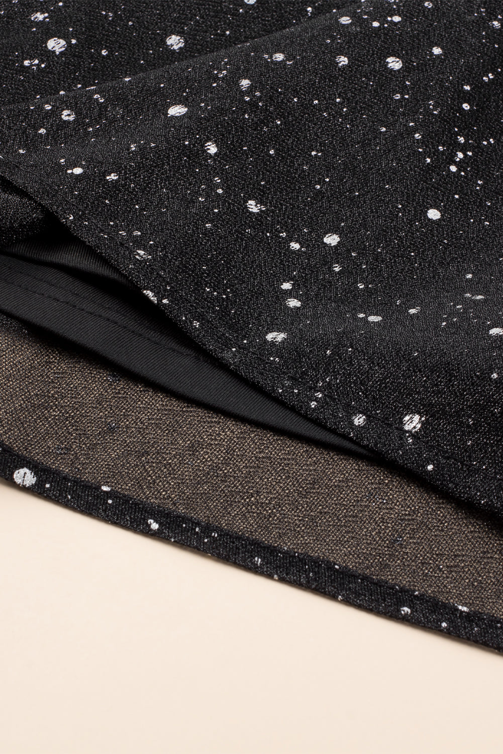 Mune | Elegant Black Glittering Dress With Mesh